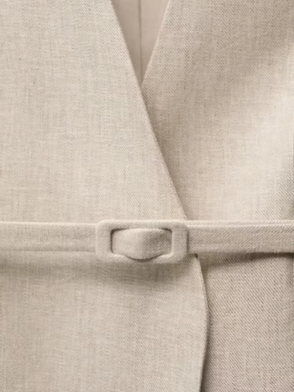 [NWT] Mango Suit Linen Blazer with Belt - XS